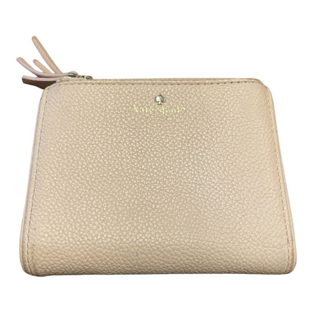 Kate Spade Blush Pebbled Leather Compact Wallet. FF